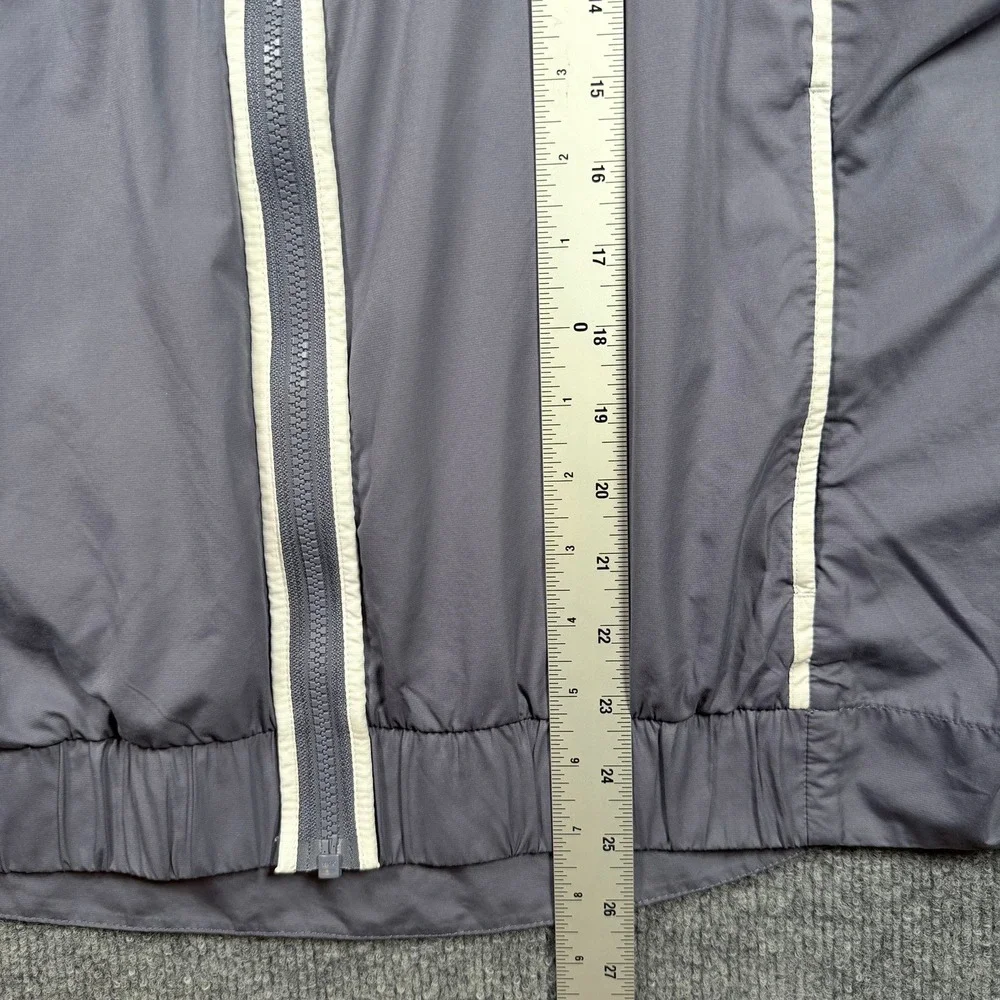 Nike Windrunner Jacket Womens XL Grey Navy Blue Full Zip Hooded 883495-013